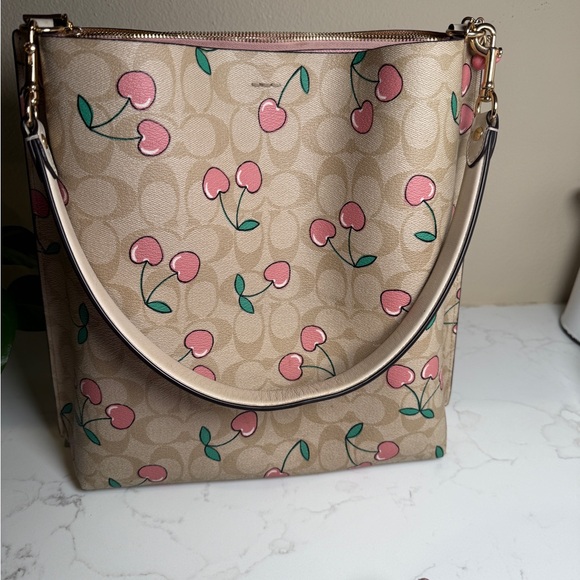 Coach Cream and Pink Wallet with Playful Fruit Print - Picture 3 of 7